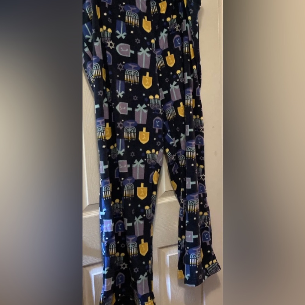 Hanukkah NEW Sleep Pants 4X B Menorah Dreidels Chanukah Jewish Holiday Unisex!